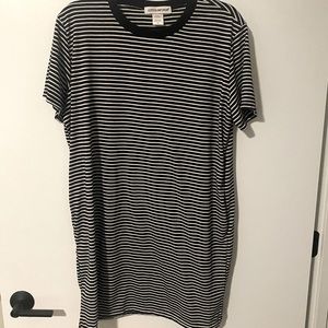 Cotton Emporium Crew Neck Striped T-Shirt Dress